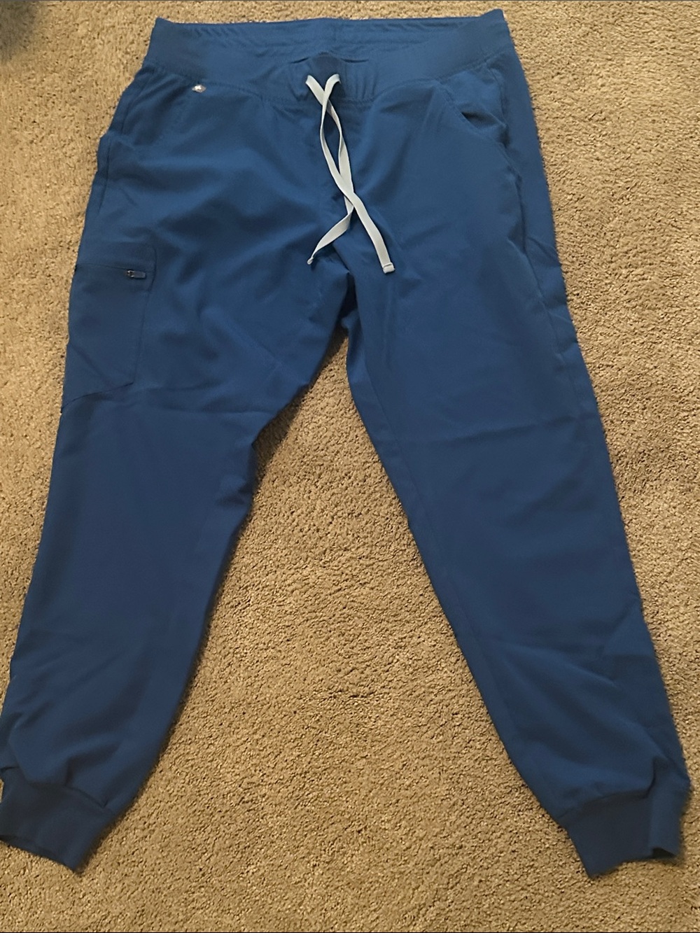 Figs Women's Royal Blue Track Jogger Pants with Drawstring
